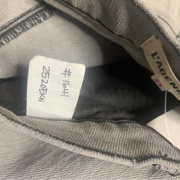 NEW L'AGENCE Straight Jeans 25 Gray Contrast Hem Ankle - Picture 7 of 8